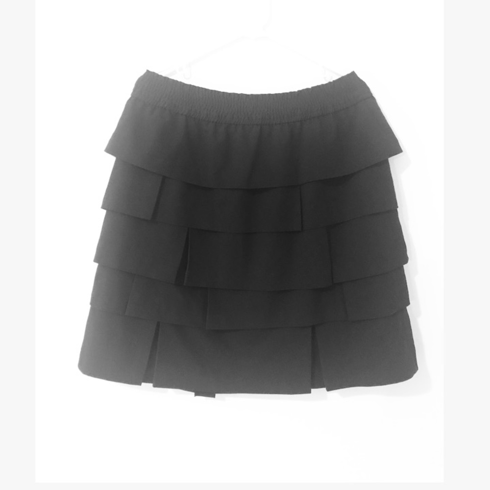 Adorable Black Tiered Skirt
